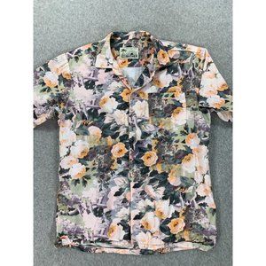 Bather Tuscany Yellow Rose Garden Camp Shirt (Men's‎ Small)